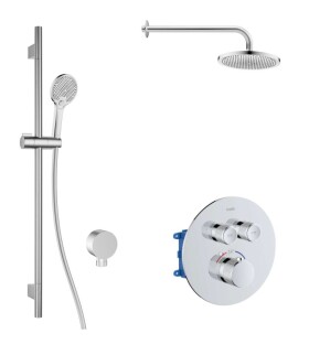 Kielle - Oudee Termostatická baterie pod omítku, pro 2 spotřebiče, s příslušenstvím EcoSpare a tělesem, chrom 20602SPT60