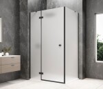 POLYSAN - GLOBE BLACK obdélníkový sprchový kout 1000x800, matné sklo, levé GB1010-3215MLB