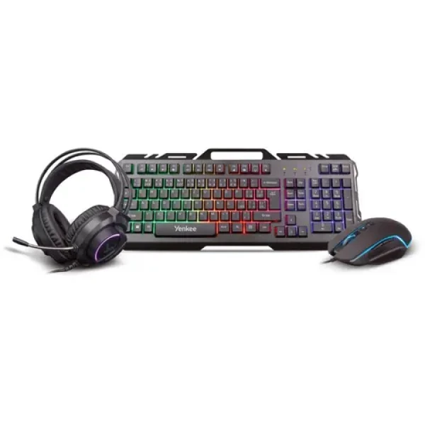 YENKEE YGS 01 Herni set 3v1 INFERNO černá / klávsnice / myš / sluchátka (8590669297368)