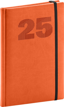 Týdenní diář Vivella Top 2025, oranžový, 15 21 cm