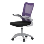 Dětská židle, výškově nastavitelná, fialová síťovina, KA-K2008 PUR