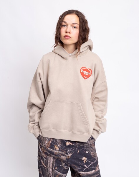 Carhartt WIP W' Hooded Hartt Case Sweat Fleur de Sel L