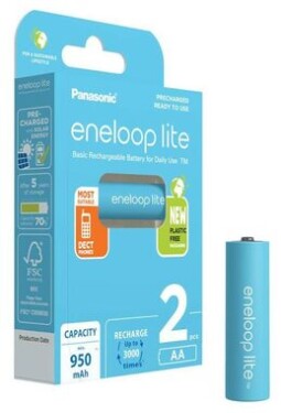 Panasonic Eneloop Lite Nabíjecí baterie AA 950 mAh 2ks / Ni-MH / blistr (BK-3LCCE/2BE)
