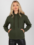 Khaki basic mikina RUE PARIS klokan pro ženy