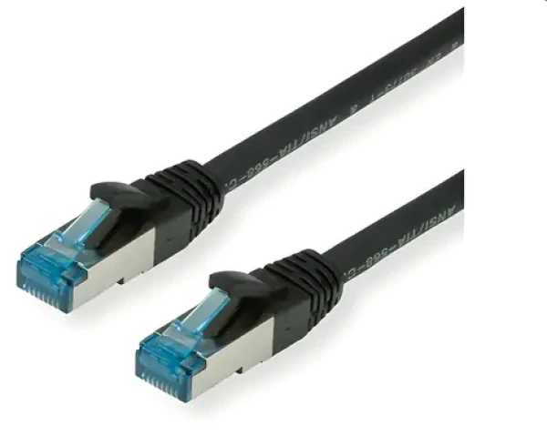 Digitus Patch kabel Cat6A / Síťový kabel / S/FTP (PiMF) / LSOH / 0,15m / černá (21.99.1984-100)