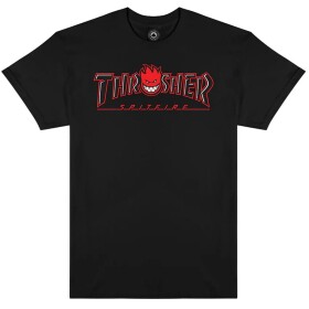 Tričko THRASHER x SPITFIRE - Big Head Outline Black velikost XL