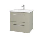 Dřevojas - Umyvadlová skříňka GIO SZZ2 60 - L04 Béžová vysoký lesk / Úchytka T04 / L04 Béžová vysoký lesk 146399E