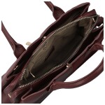 Luxusní dámská koženková kabelka do ruky Coveri Korina, vínová