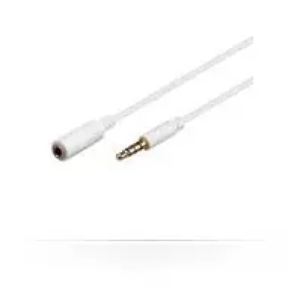MicroConnect prodlužovací kabel 4-pin Jack 3.5mm (M) - Jack 3.5mm (F) 5m bílá (IPOD006A)
