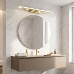 Koupelnové nástěnné LED svítidlo SWE057-W GOLD OSW-20157