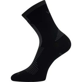 VOXX Ponožky slabé z merino WORALF s ionty stříbra ČERNÉ s tmavě šedou (3 páry) 39-42 124782
