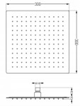 MEXEN/S - Slim čtvercová sprchová hlavice - déšť 30 x 30 cm + sprchové rameno, růžové zlato 79130112-60