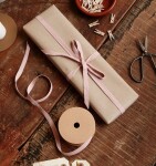 Ib Laursen Bavlněná stuha na špulce Rose - 5 m, růžová barva, textil