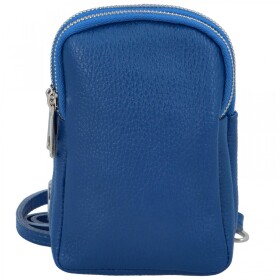 Luxusní dámské kožené MINI crossbody Lucho, královská modrá