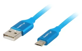 LANBERG USB-A Micro-B QC modrá / Kabel / USB-A (M) - Micro-B (M) / 1.8 m / USB 2.0 (CA-USBM-20CU-0018-BL)