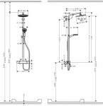 HANSGROHE - Crometta Sprchový set S 240 Showerpipe s termostatem, EcoSmart 9 l/min, chrom 27268000
