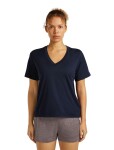 ICEBREAKER Wmns Mer 150 Tech Lite SS Relax V Neck Tee, Midnight Navy velikost: M