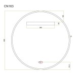 Mereo Zrcadlo kulaté pr. 80 cm, LED osvětlení a odmlžování CN163