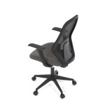 Židle kancelářská, látka černá, houpací mechanismus, kolečka pro tvrdé povrchy