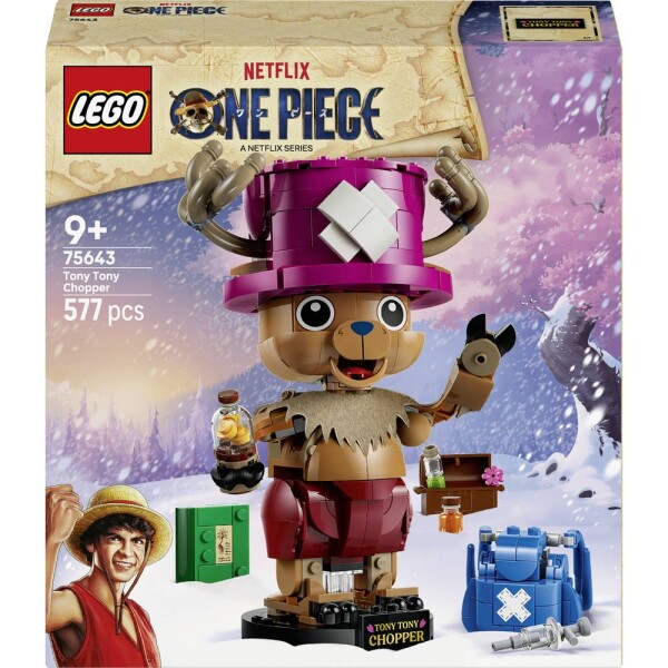 75643 LEGO® ONE PIECE Tony Tony Chopper; fanoušky; pokojové deko; stavebnice s postavou LEGO LEGO pro děti od 9 let; dárek pro fanoušky Realmodelu Netflix