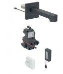GEBERIT - Brenta Elektronický umyvadlový ventil pod omítku, bateriové napájení, easy to clean, matná černá 116.273.14.1