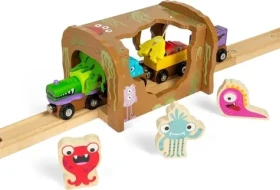 Bigjigs Rail Dřevěný tunel Příšerky