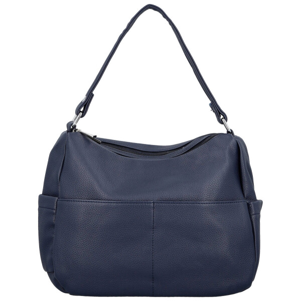Stylová dámská koženková kabelka na rameno Irenea, tmavě modrá