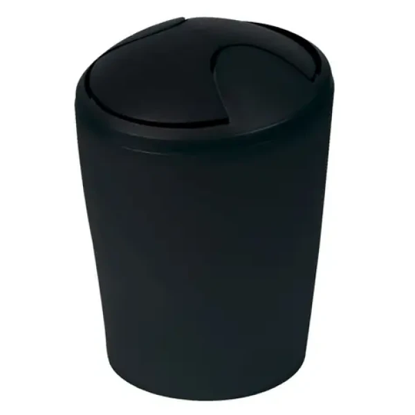 Spirella MOVE výklopný odpadkový koš 5 L černý / plast (7610583149558)