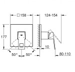 GROHE - Eurocube Sprchová baterie pod omítku, kartáčovaný Hard Graphite 24061AL0