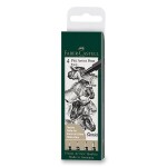 Popisovač Faber-Castell Pitt Artist Pen sada 4 ks, XS, S, F, M, černé