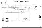 DURAVIT - DuraStyle Umyvadlo 80x48 cm, s přepadem, s otvorem pro baterii, WonderGliss, bílá 23208000001