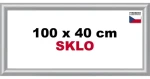 BFHM Plastový rám na puzzle 100x40 cm stříbrný