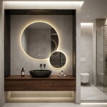 REA - Zrcadlo LED R-9045 90cm + 45cm HOM-08532