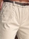 Dámské kalhoty chinos s páskem RELCIX light beige FashionStreet UY2585 L