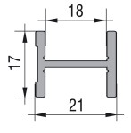 ProALU Profil H 3m (22PA182163)