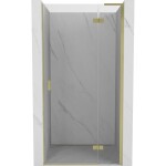 MEXEN/S - Mist-H L sprchové dveře křídlové pravé 110, transparent, zlatá kartáčovaná 8A5L-110-000-55-00-P