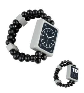 Detoa Dřevěné oboustranné hodinky černé