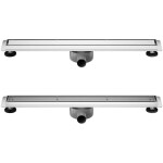 CERANO - Sprchový odtokový žlab, sifon otočný 360° - design 2v1 - nerez - DN40 - 94 CER-8050BD6978