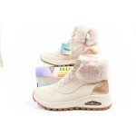 Skechers Uno Rugged dámská sportovní obuv zateplené boty zimní béžové dámské 37