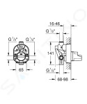 GROHE - Montážní tělesa Pákové vestavbové těleso pod omítku 33961000