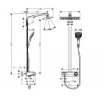 HANSGROHE - Raindance Select E Sprchový set Showerpipe 360 s termostatem ShowerTablet Select 300, chrom 27288000