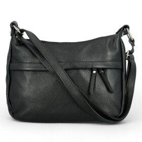 Luxusní dámská kožená crossbody kabelka Lukas, černá