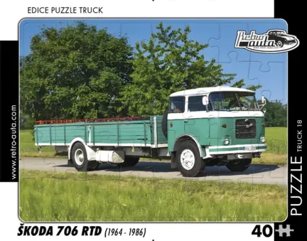 RETRO-AUTA Puzzle TRUCK č.18 Škoda 706 RTD