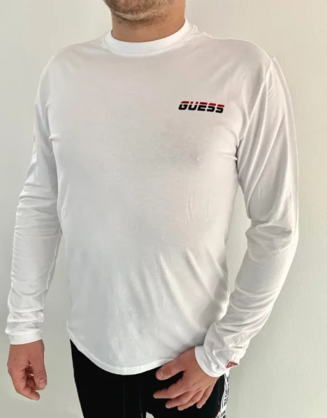 Pánské triko Guess U0BA52 bílé