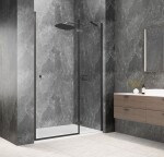 POLYSAN - GLOBE GUN METAL sprchové dveře do niky 1100, čiré sklo, pravé GB1011RGM
