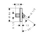 HANSGROHE - Activera Sprchové rameno, matná černá 28099670