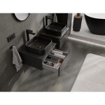 MEXEN/S - Orio koupelnová skříňka pod umyvadlo 50, 1 šuplík, černá mat 91A10-05023-1-BF71
