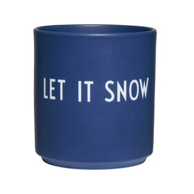 DESIGN LETTERS Porcelánový hrnek Blue/Let It Snow 300 ml, modrá barva, porcelán