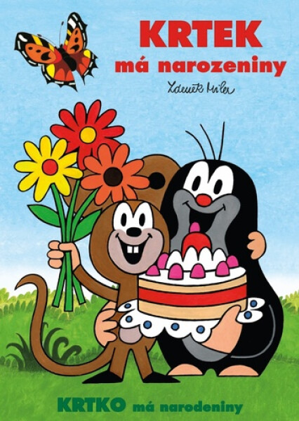 Krtek má narozeniny - Omalovánky A4 - Zdeněk Miler