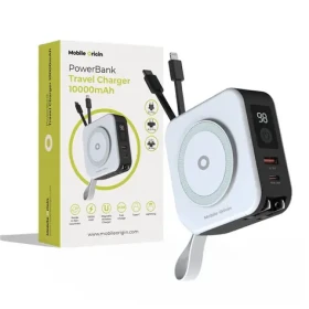 Mobile Origin Powerbank 10 000mAh and Travel Charger bílá / 22.5 W / wireless / Lightning USB-C / USB-A a USB-C (PBT-02L-WHT)